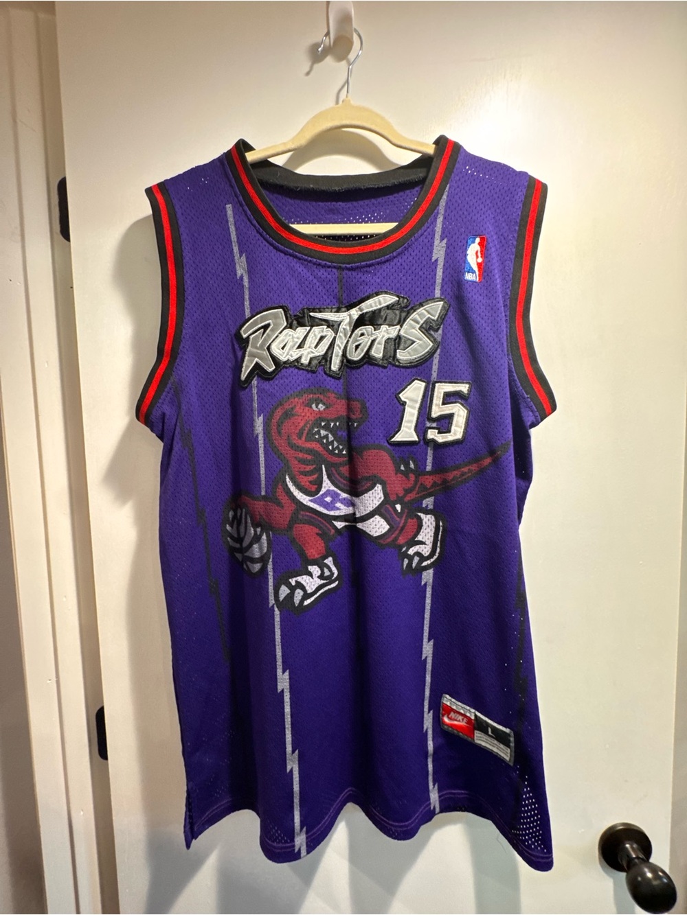 Nike Purple Basketball Jersey with Red Logo Patch